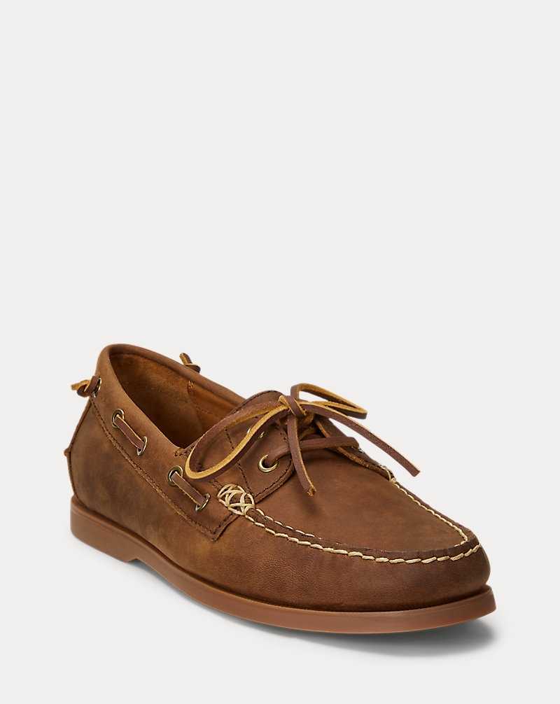 Zapatos Casual Ralph Lauren Merton Leather Boat Shoe Hombre Azules | HVXWKLC-06 - vista 2