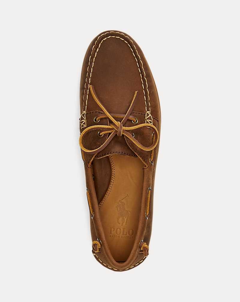 Zapatos Casual Ralph Lauren Merton Leather Boat Shoe Hombre Azules | HVXWKLC-06 - vista 4