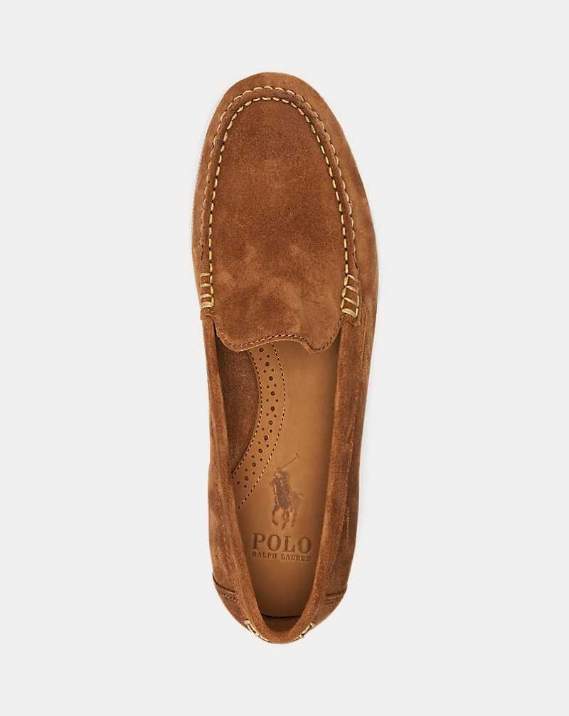 Zapatos Casual Ralph Lauren Merton Suede Venetian Loafer Hombre Teak | JYMDHNB-46 - vista 4
