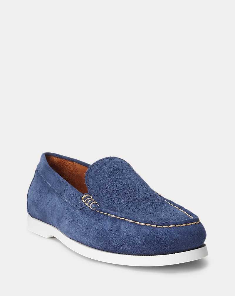 Zapatos Casual Ralph Lauren Merton Suede Venetian Loafer Hombre Azul Marino | JYIDLTW-72 - vista 2