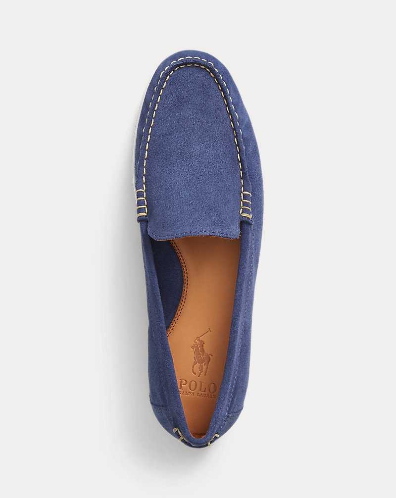 Zapatos Casual Ralph Lauren Merton Suede Venetian Loafer Hombre Azul Marino | JYIDLTW-72 - vista 4