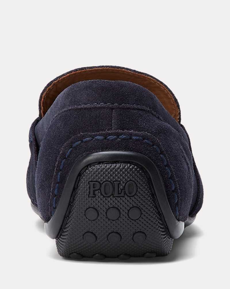Zapatos Casual Ralph Lauren Reynold Suede Driver Hombre Azul Marino | BIZVXJC-96 - vista 3