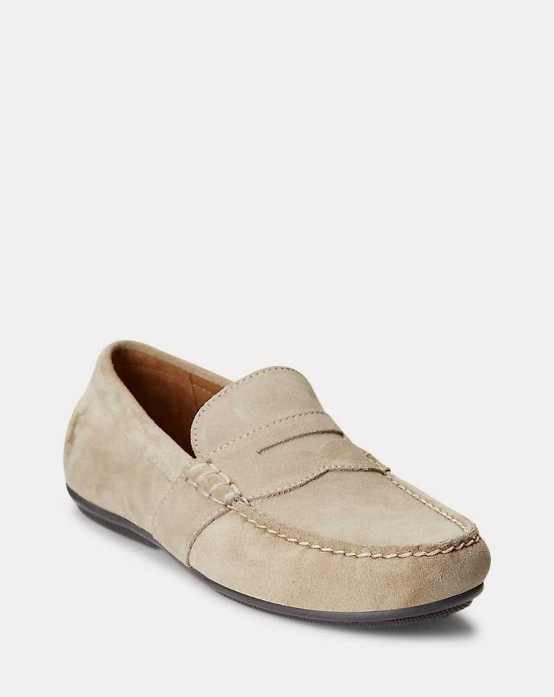 Zapatos Casual Ralph Lauren Reynold Suede Driver Hombre Milkshake | VTYCMJD-57 - vista 2