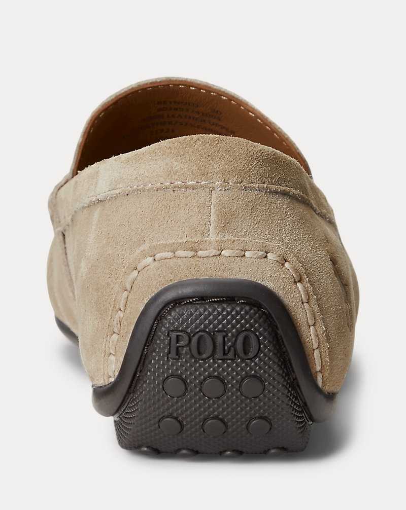 Zapatos Casual Ralph Lauren Reynold Suede Driver Hombre Milkshake | VTYCMJD-57 - vista 3
