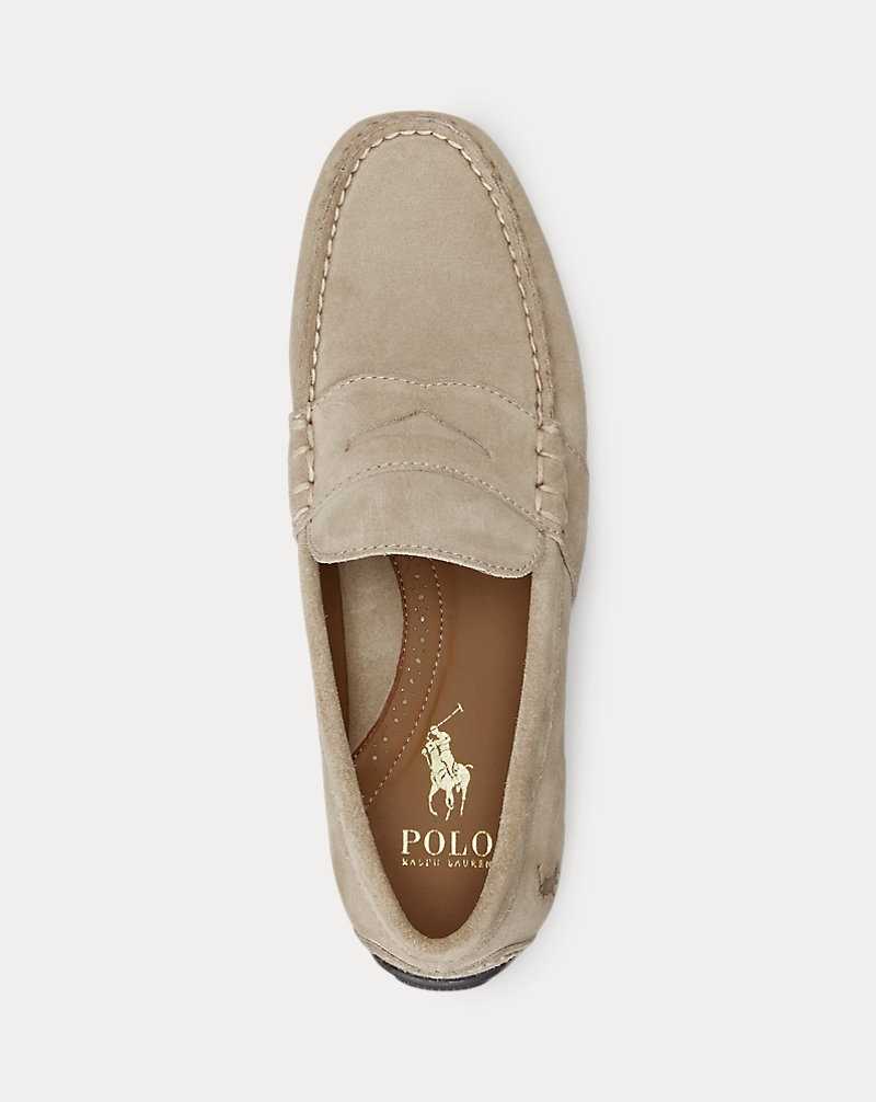 Zapatos Casual Ralph Lauren Reynold Suede Driver Hombre Milkshake | VTYCMJD-57 - vista 4