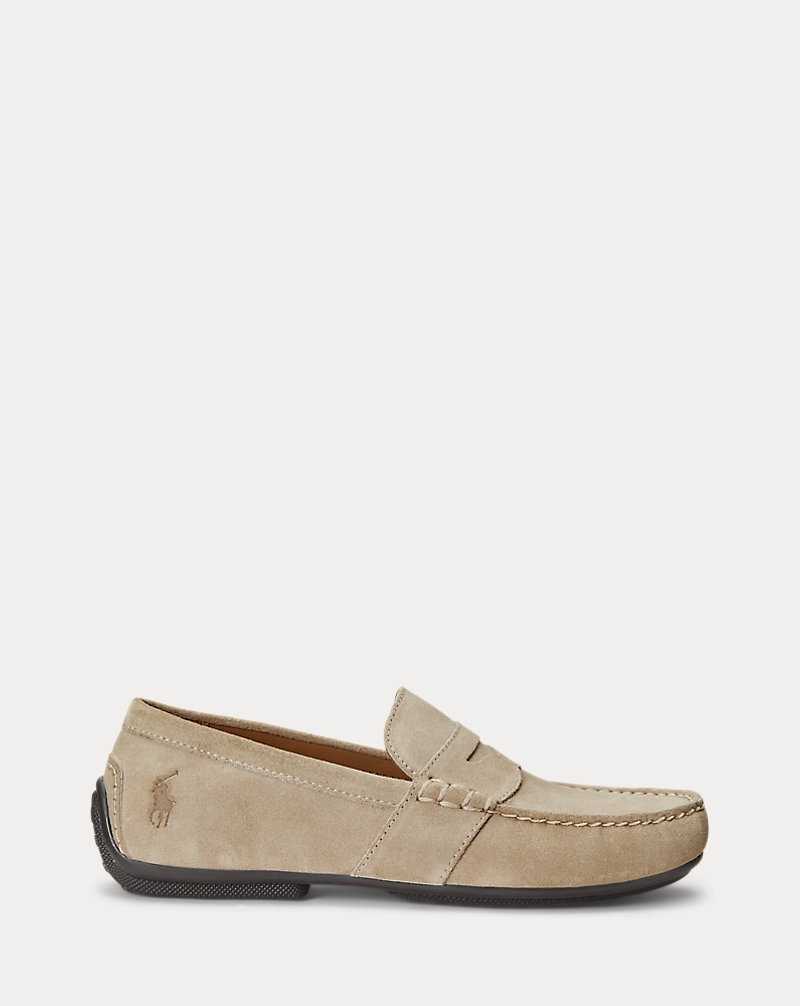 Zapatos Casual Ralph Lauren Reynold Suede Driver Hombre Milkshake | VTYCMJD-57 - vista 1