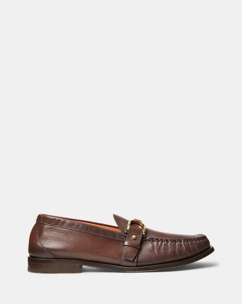 Zapatos Casual Ralph Lauren Welington Perrin Calfskin Loafer Hombre Marrom | GXDRNPZ-25 - vista 1