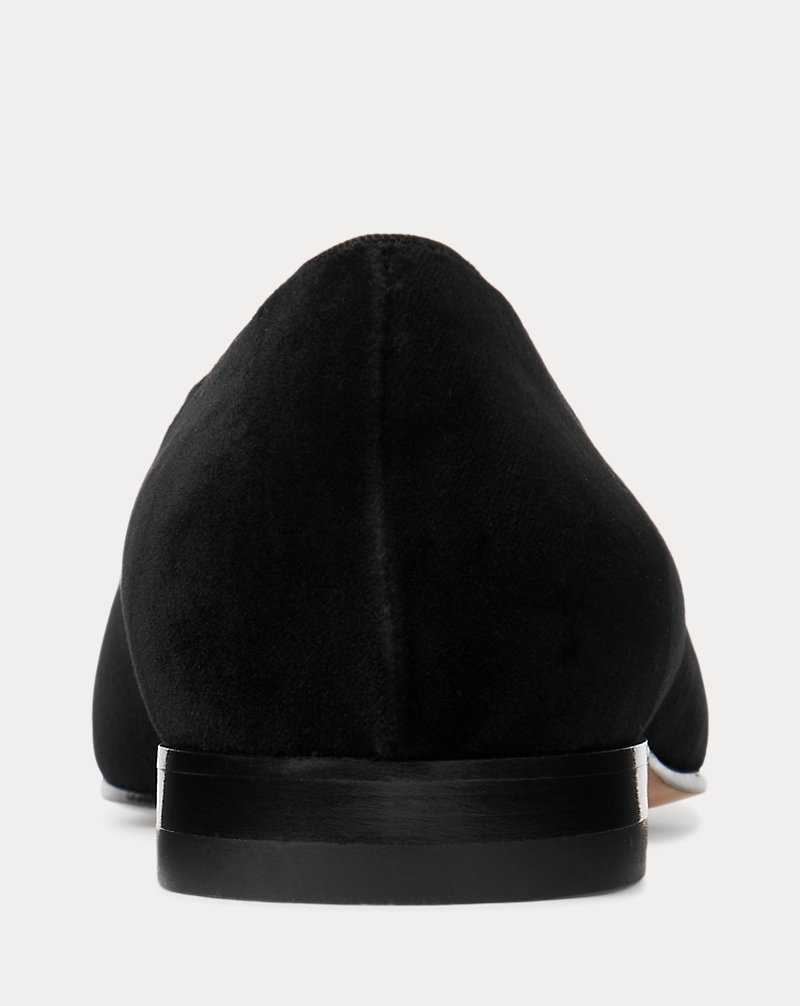 Zapatos Formales Ralph Lauren Alonzo Velvet Slipper Hombre Negros | JIKAMCO-79 - vista 3