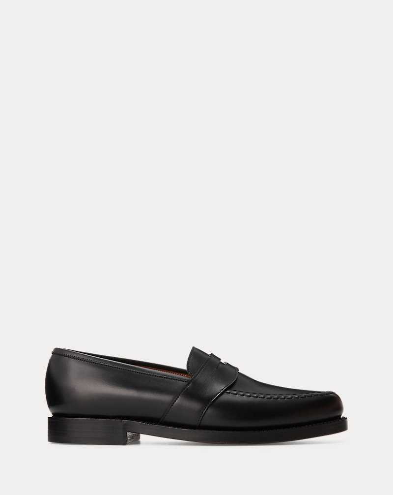 Zapatos Formales Ralph Lauren Braygan Calfskin Penny Loafer Hombre Negros | RLTJKAQ-02 - vista 1
