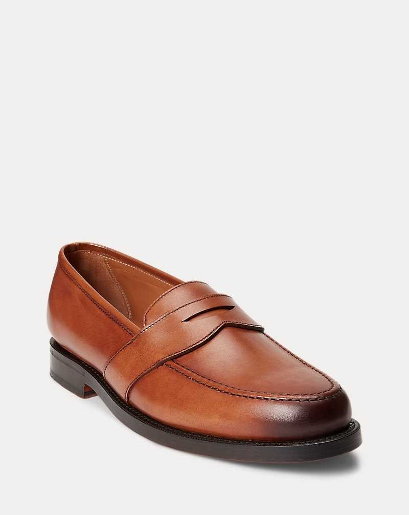 Zapatos Formales Ralph Lauren Braygan Calfskin Penny Loafer Hombre Tan | UFLGVHS-14 - vista 2