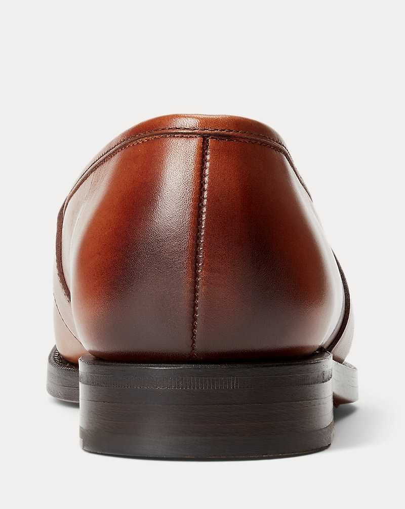 Zapatos Formales Ralph Lauren Braygan Calfskin Penny Loafer Hombre Tan | UFLGVHS-14 - vista 3