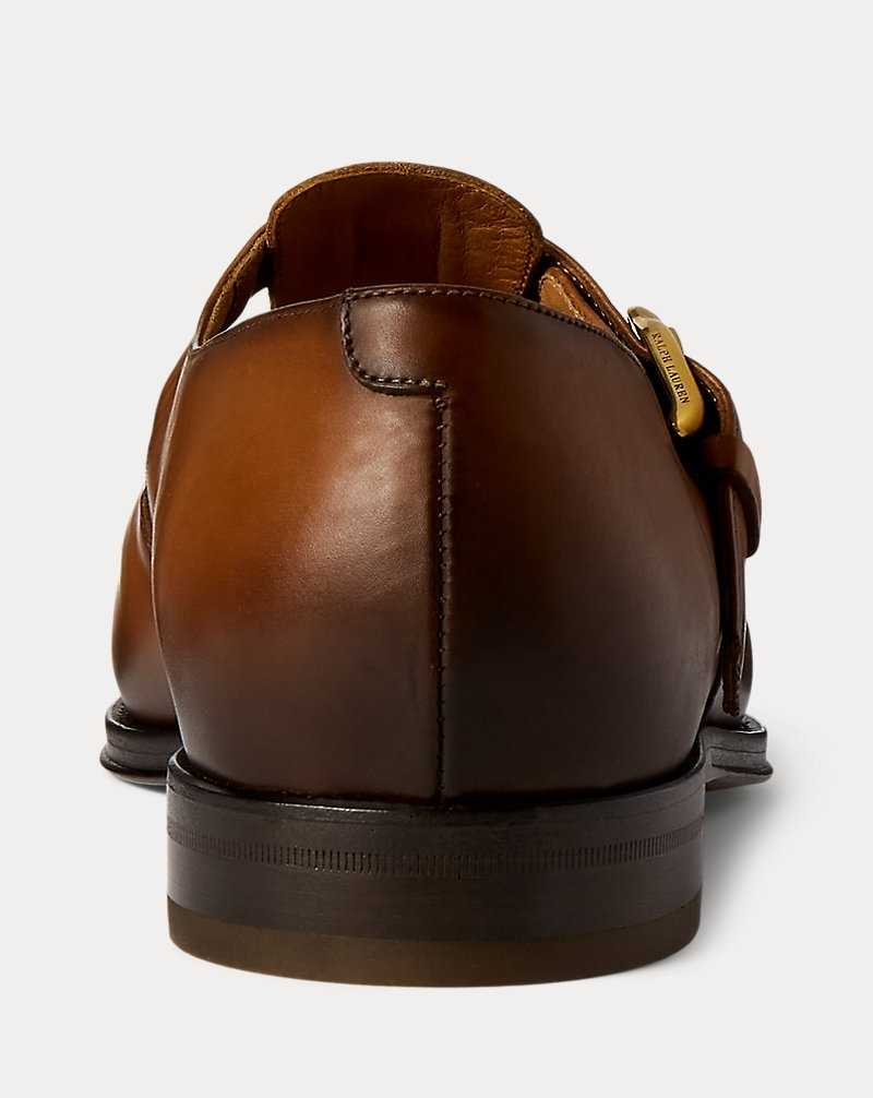 Zapatos Formales Ralph Lauren Burnished Calfskin Fisherman Hombre Cognac | PAWHXEO-25 - vista 3