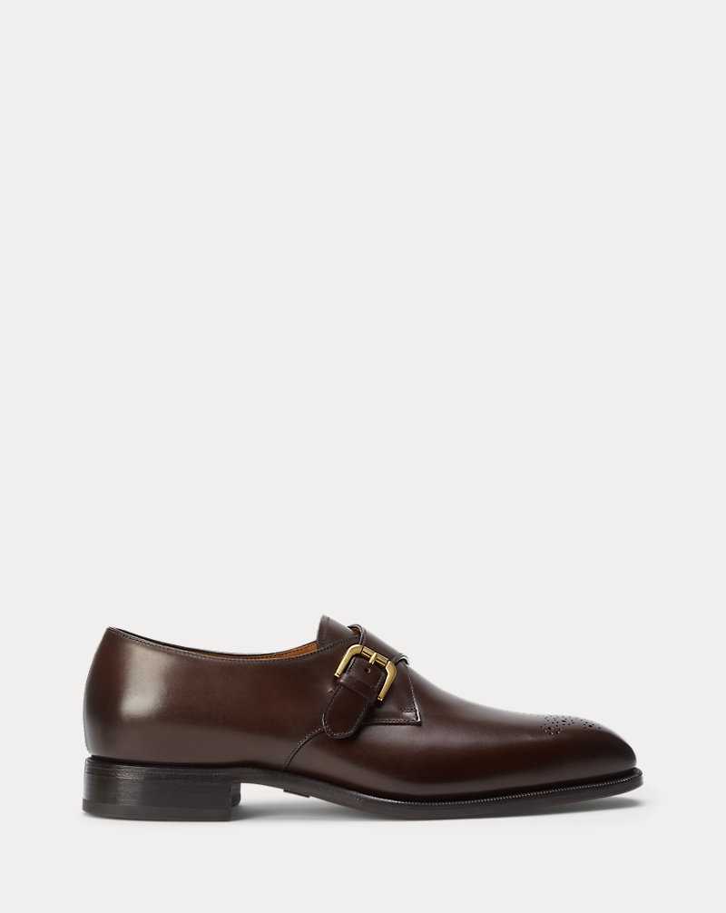 Zapatos Formales Ralph Lauren Darnell Calfskin Monk-Strap Shoe Hombre Marrom | VPWJFSH-76 - vista 1