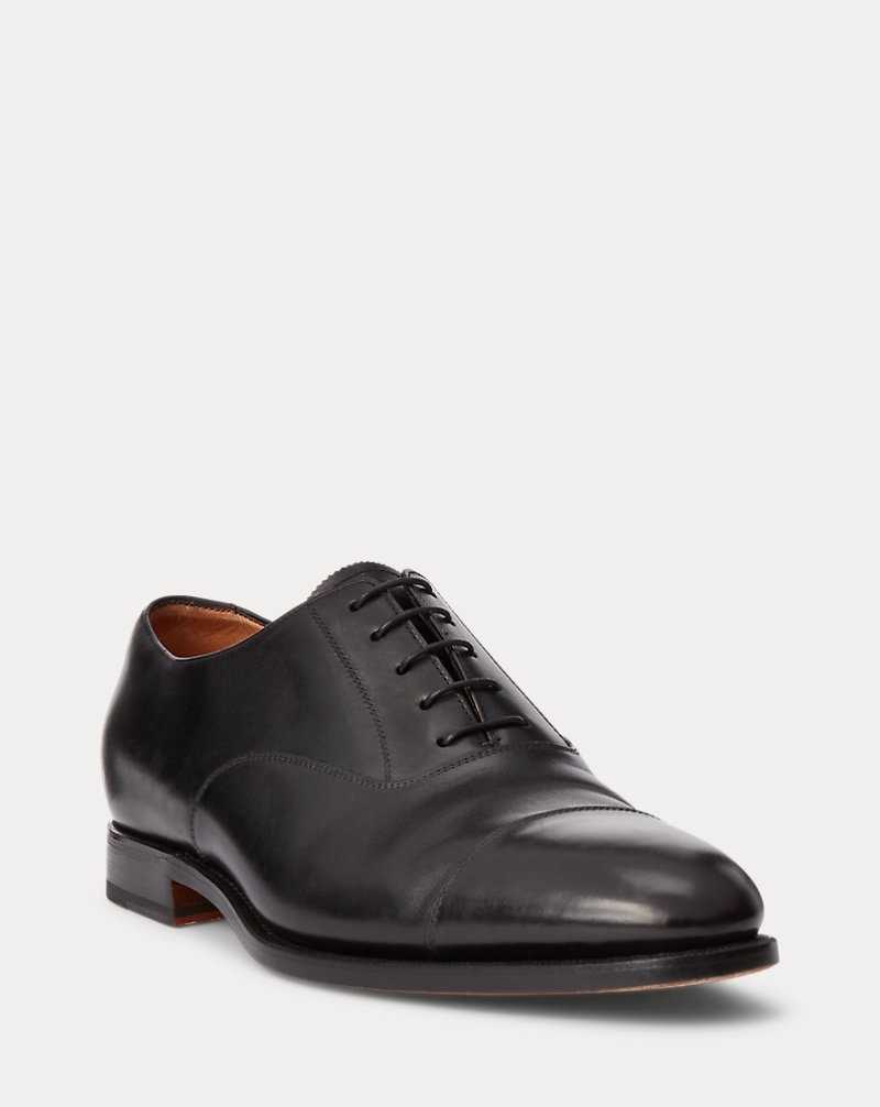 Zapatos Formales Ralph Lauren Daxton Calfskin Cap-Toe Shoe Hombre Negros | DIVPRLY-62 - vista 2