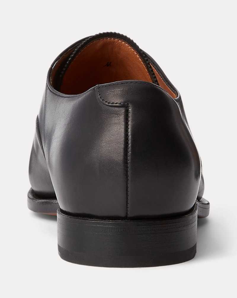Zapatos Formales Ralph Lauren Daxton Calfskin Cap-Toe Shoe Hombre Negros | DIVPRLY-62 - vista 3