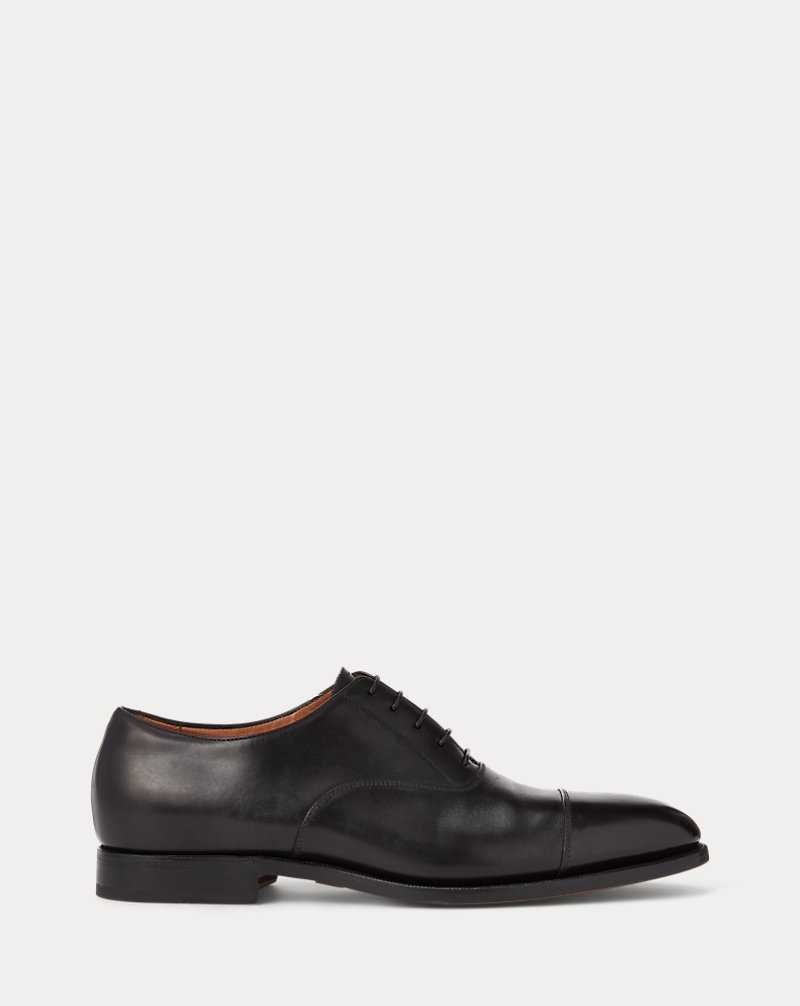 Zapatos Formales Ralph Lauren Daxton Calfskin Cap-Toe Shoe Hombre Negros | DIVPRLY-62 - vista 1