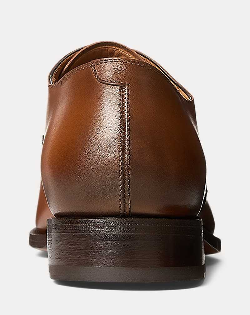 Zapatos Formales Ralph Lauren Denver Burnished Calfskin Cap-Toe Shoe Hombre Tan | DFMTPQU-87 - vista 3