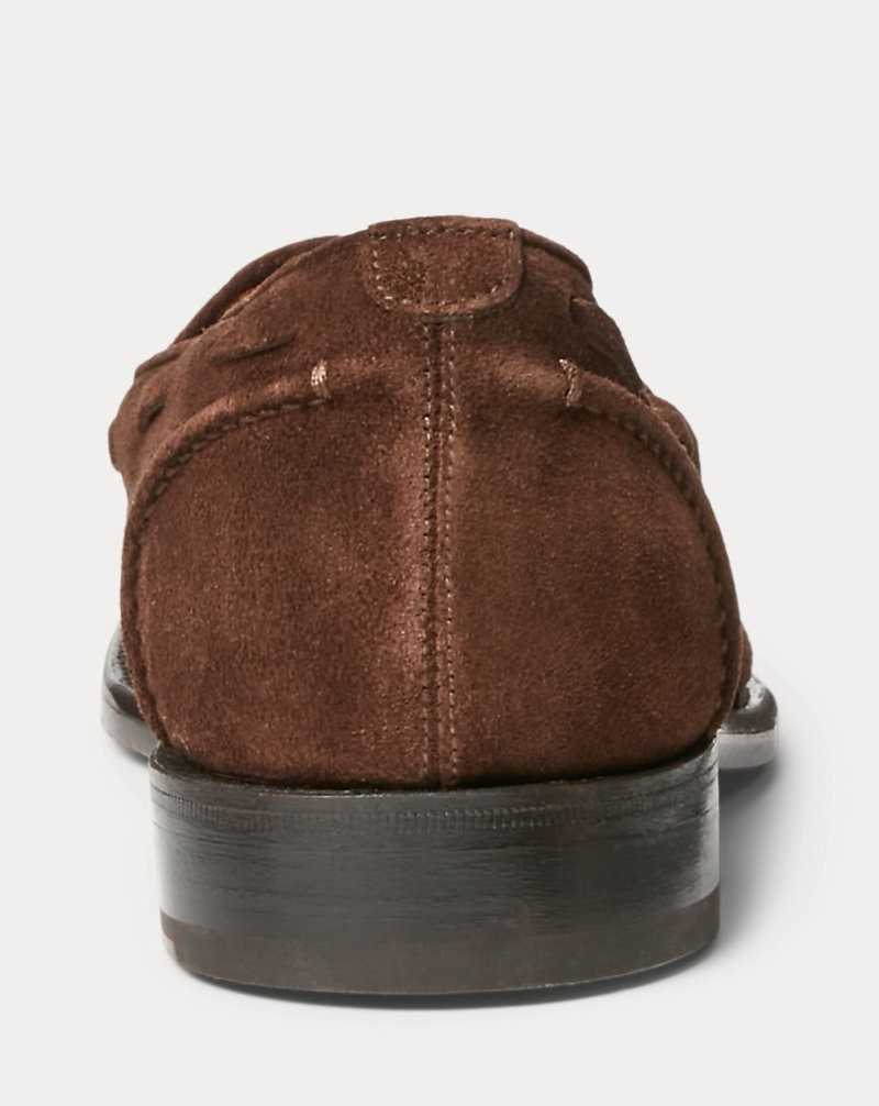 Zapatos Formales Ralph Lauren Luther Tassel Calf-Suede Loafer Hombre Chestnut | UHEDAYF-63 - vista 3