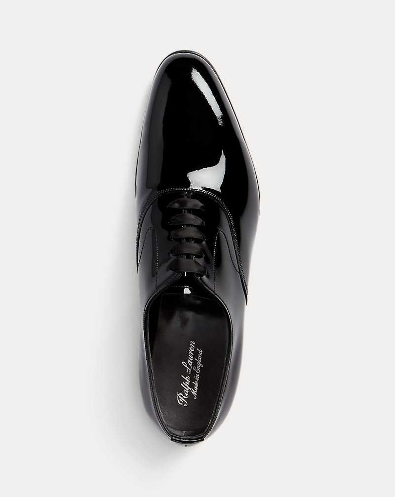 Zapatos Formales Ralph Lauren Paget Patent Calfskin Shoe Hombre Negros | IJRGLQC-56 - vista 4