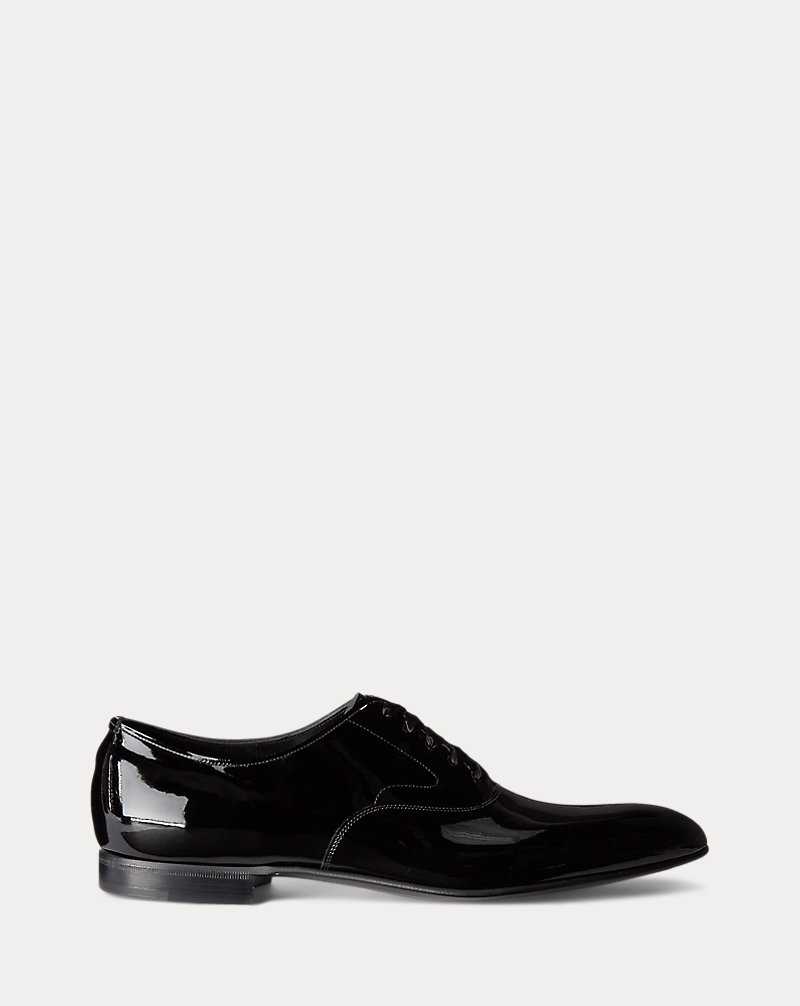Zapatos Formales Ralph Lauren Paget Patent Calfskin Shoe Hombre Negros | IJRGLQC-56 - vista 1
