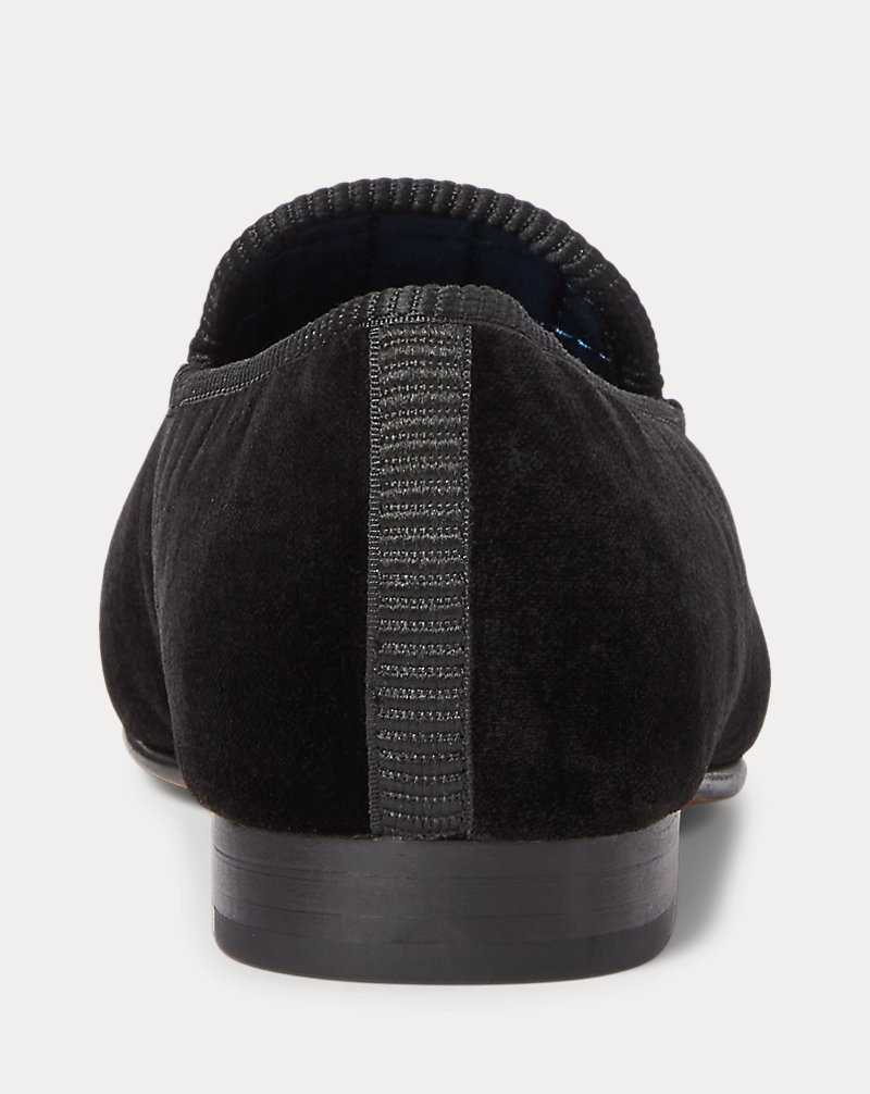 Zapatos Formales Ralph Lauren Paxton Velvet Slipper Hombre Negros | DQEBJSO-82 - vista 3