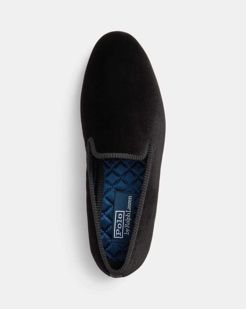 Zapatos Formales Ralph Lauren Paxton Velvet Slipper Hombre Negros | DQEBJSO-82 - vista 4