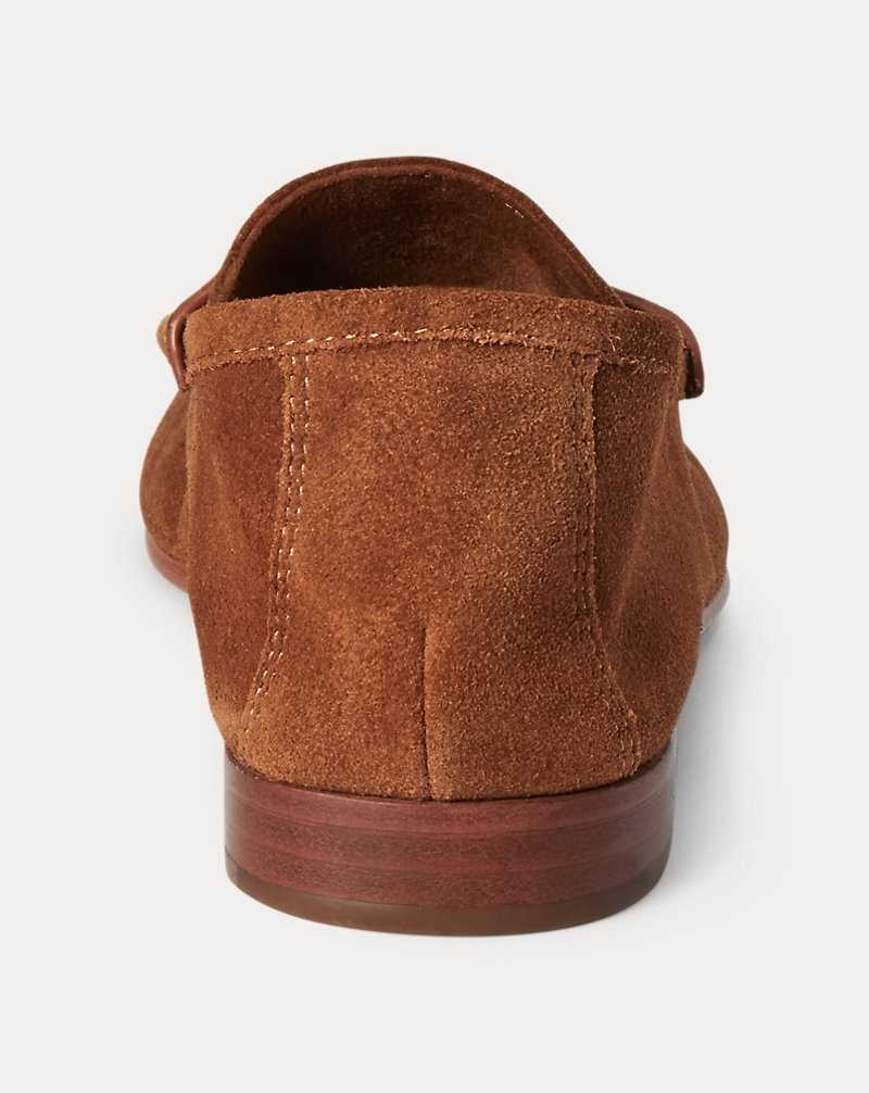 Zapatos Planos Ralph Lauren Ashtyn Suede Penny Loafer Mujer Snuff | EZTADPO-45 - vista 3