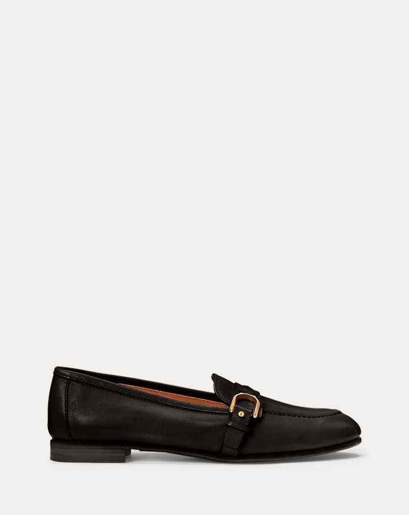 Zapatos Planos Ralph Lauren Audrey Welington Calfskin Loafer Mujer Negros | ZBWVYJO-50 - vista 1