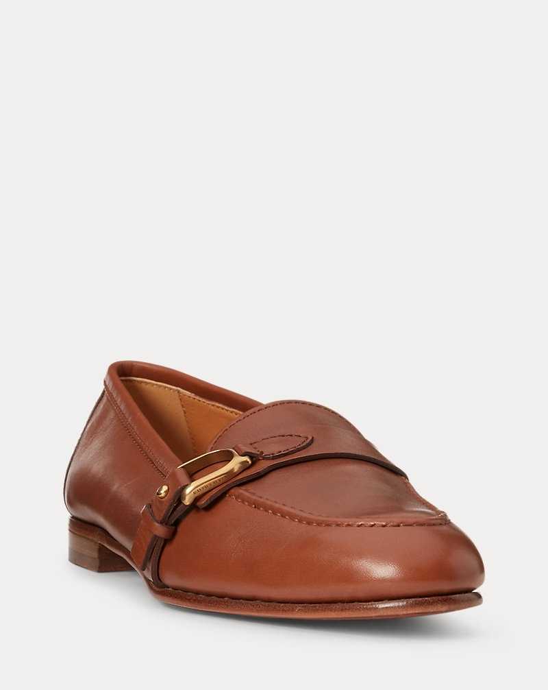 Zapatos Planos Ralph Lauren Audrey Welington Calfskin Loafer Mujer Dorados | ZDRUJSI-74 - vista 2