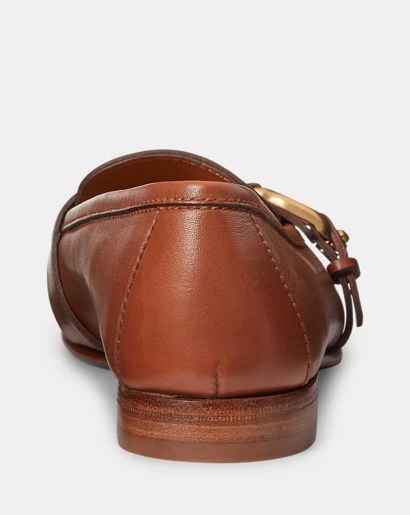 Zapatos Planos Ralph Lauren Audrey Welington Calfskin Loafer Mujer Dorados | ZDRUJSI-74 - vista 3