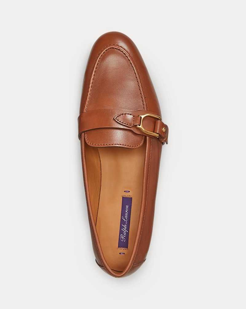 Zapatos Planos Ralph Lauren Audrey Welington Calfskin Loafer Mujer Dorados | ZDRUJSI-74 - vista 4