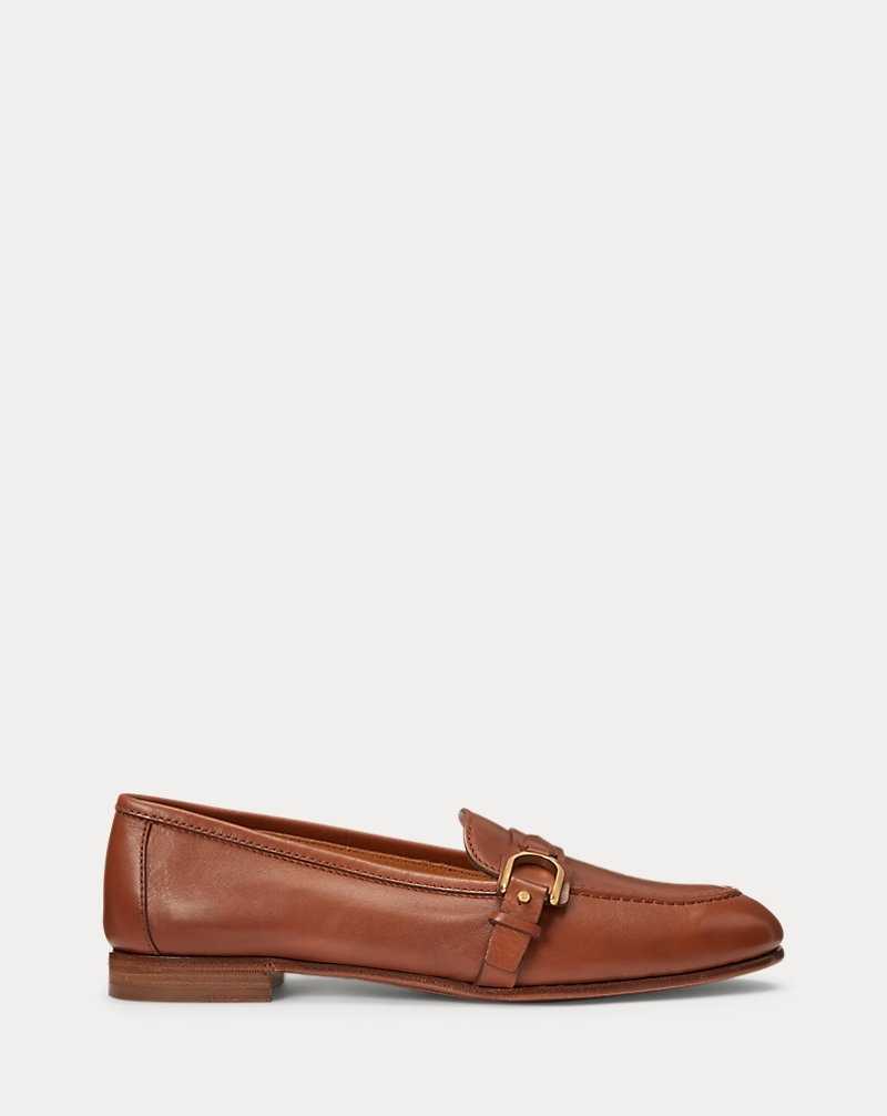 Zapatos Planos Ralph Lauren Audrey Welington Calfskin Loafer Mujer Dorados | ZDRUJSI-74 - vista 1