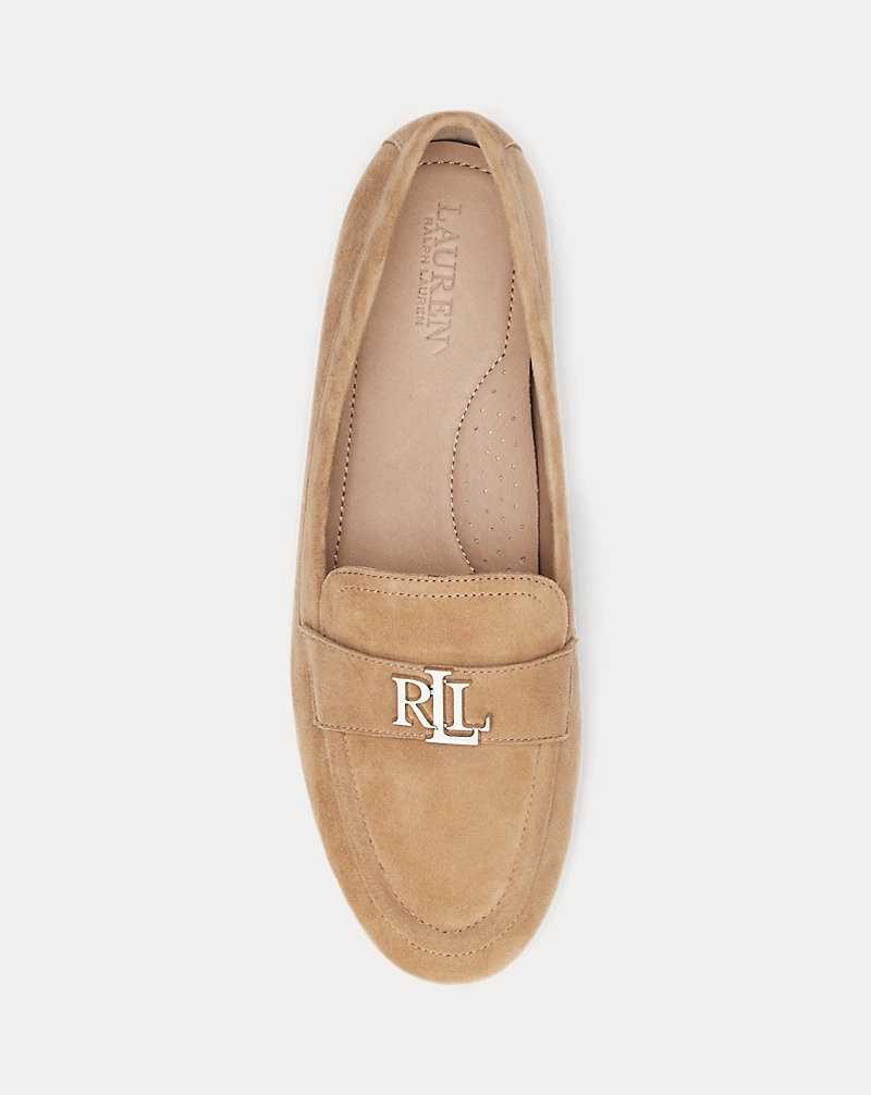 Zapatos Planos Ralph Lauren Averi III Suede Loafer Mujer Camel | PVCLYHM-17 - vista 4