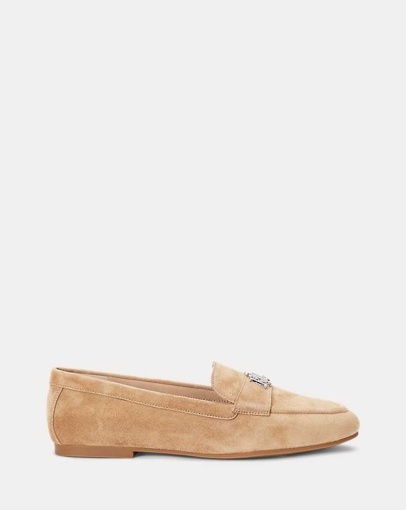 Zapatos Planos Ralph Lauren Averi III Suede Loafer Mujer Camel | PVCLYHM-17 - vista 1