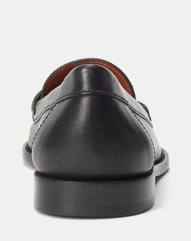 Zapatos Planos Ralph Lauren Calfskin Penny Loafer Mujer Negros | FIZTBYM-17 - vista 3