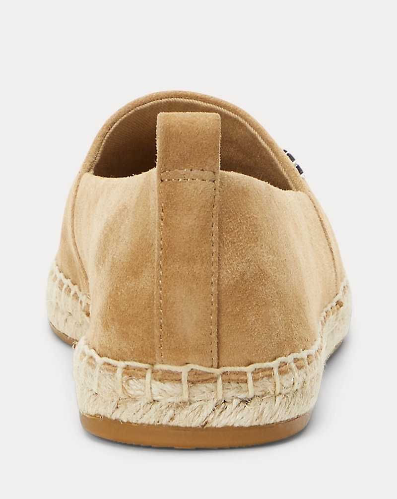 Zapatos Planos Ralph Lauren Cameryn III Suede Mujer Camel | PEGXFKB-97 - vista 3