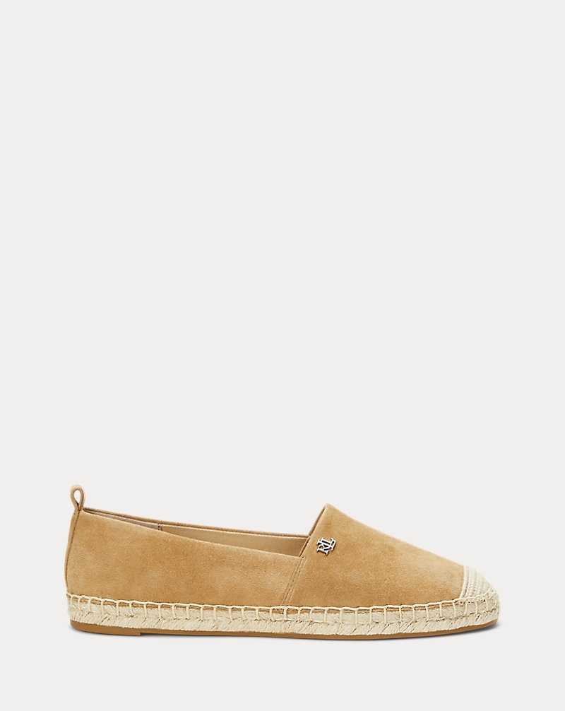 Zapatos Planos Ralph Lauren Cameryn III Suede Mujer Camel | PEGXFKB-97 - vista 1