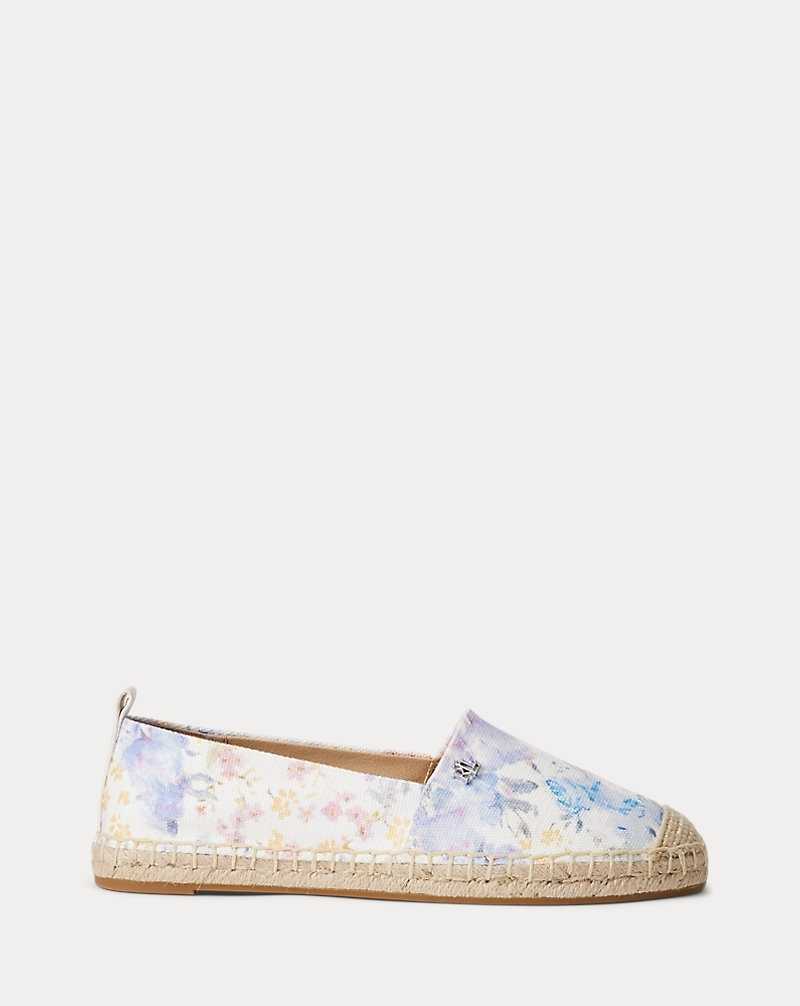Zapatos Planos Ralph Lauren Cameryn III Floral Canvas Mujer Creme | MCBQZVI-31 - vista 1