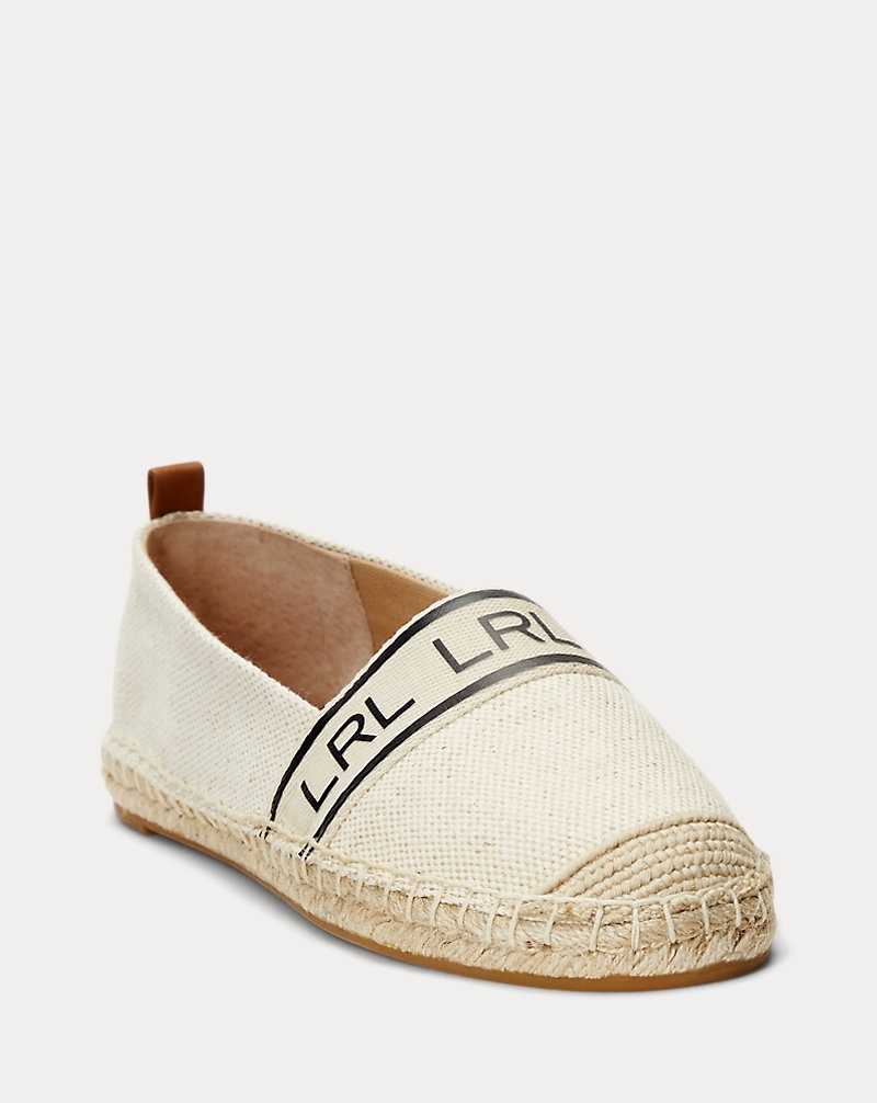 Zapatos Planos Ralph Lauren Caylee III Canvas Mujer Natural/Ecru | UXERYJA-46 - vista 2
