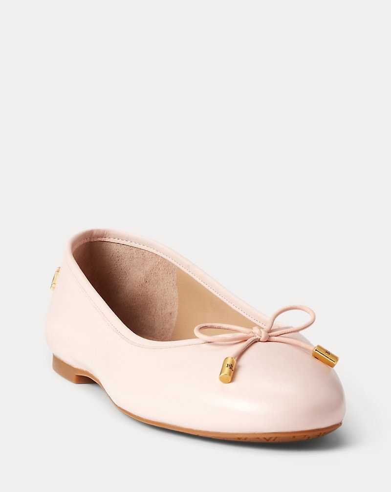 Zapatos Planos Ralph Lauren Jayna Nappa Leather Mujer Rosas | NCEMQJA-95 - vista 2