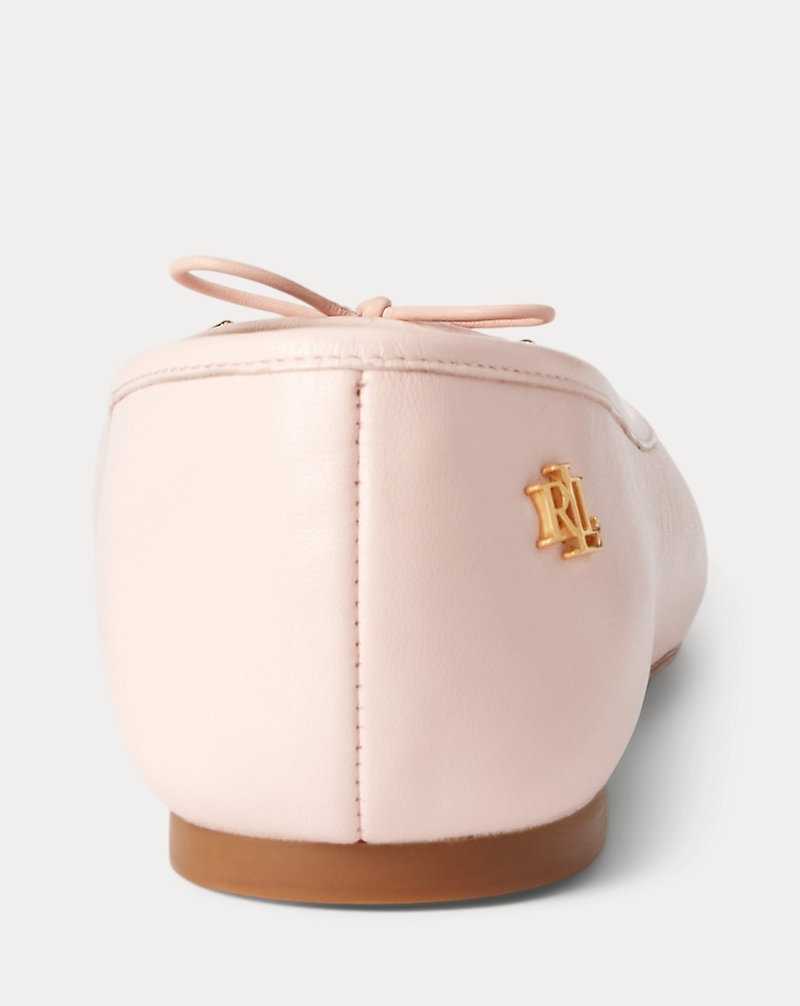 Zapatos Planos Ralph Lauren Jayna Nappa Leather Mujer Rosas | NCEMQJA-95 - vista 3