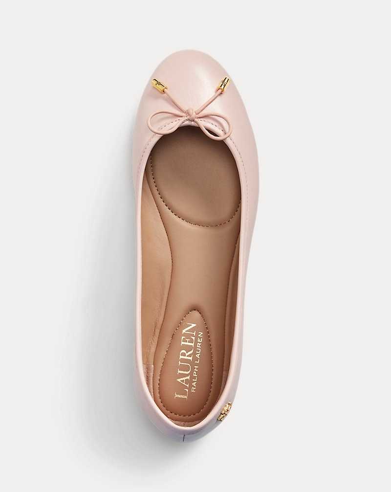 Zapatos Planos Ralph Lauren Jayna Nappa Leather Mujer Rosas | NCEMQJA-95 - vista 4