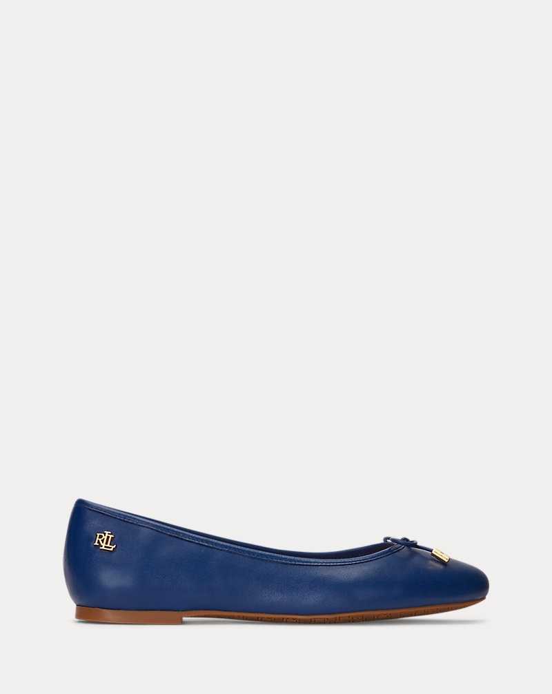 Zapatos Planos Ralph Lauren Jayna Nappa Leather Mujer Azules | GRPJBXV-50 - vista 1