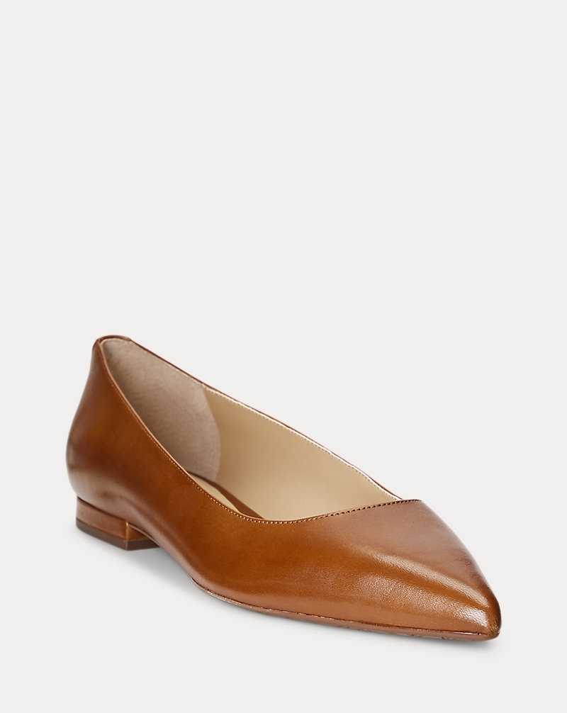 Zapatos Planos Ralph Lauren Londyn Burnished Leather Ballet Mujer Azules | DSTMUWN-24 - vista 2