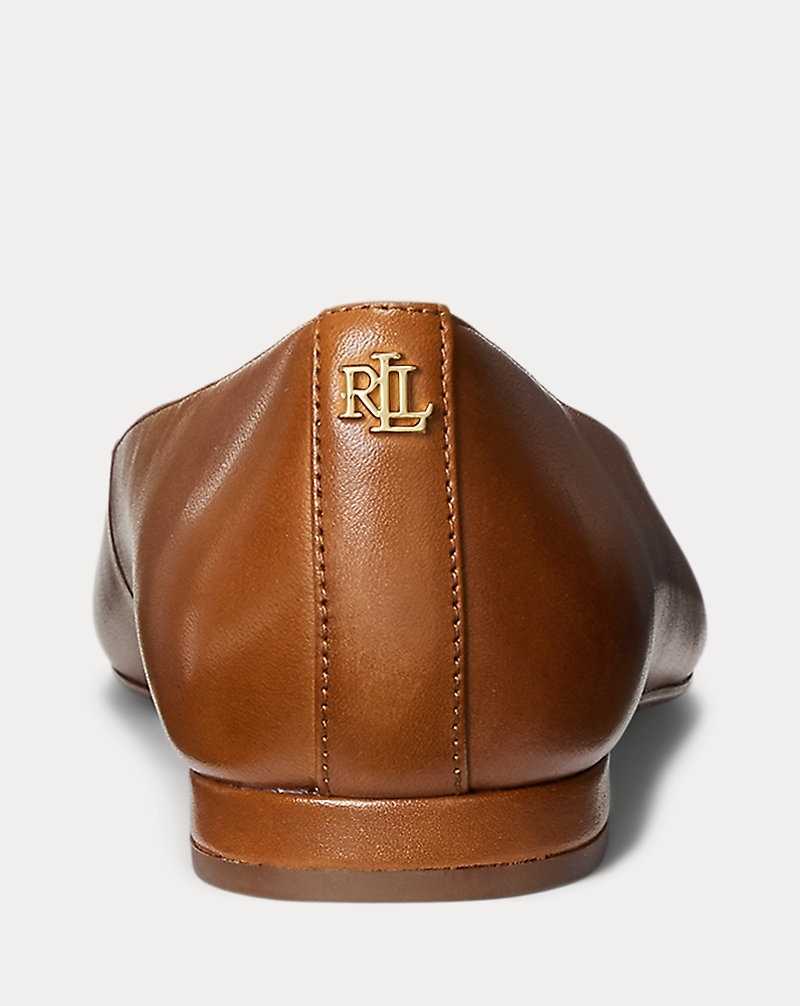 Zapatos Planos Ralph Lauren Londyn Burnished Leather Ballet Mujer Azules | DSTMUWN-24 - vista 3