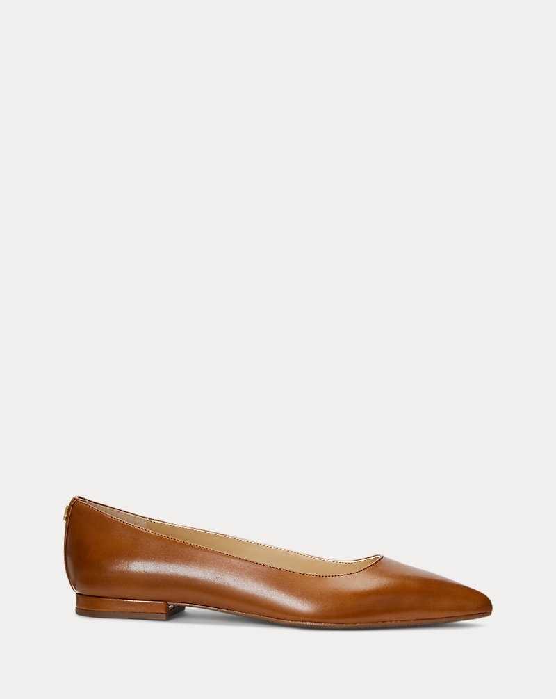 Zapatos Planos Ralph Lauren Londyn Burnished Leather Ballet Mujer Azules | DSTMUWN-24 - vista 1