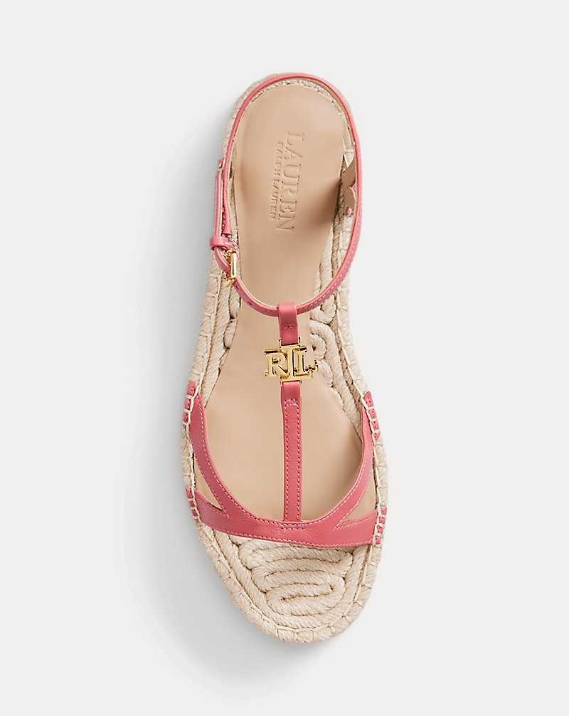 Zapatos Planos Ralph Lauren Payton Nappa Leather Mujer Adirondack Berry | QKIVXZP-13 - vista 4
