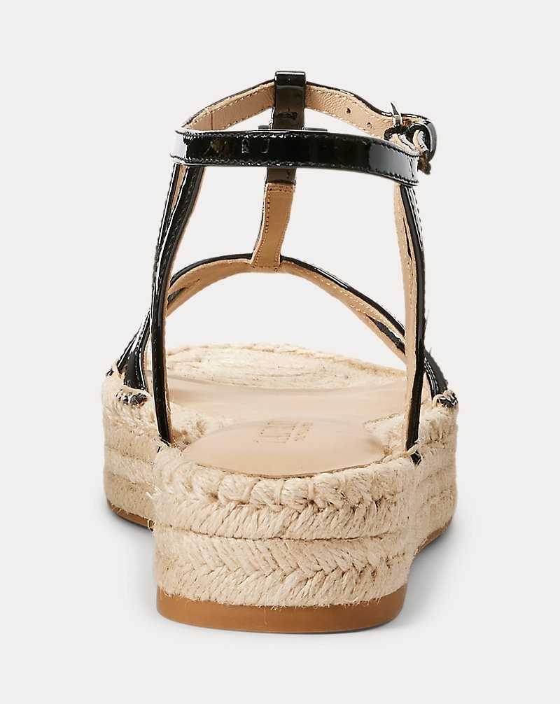 Zapatos Planos Ralph Lauren Payton Patent Leather Mujer Negros | XCREAZN-52 - vista 3
