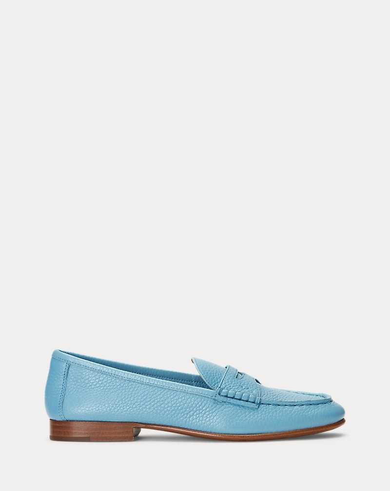Zapatos Planos Ralph Lauren Pebbled Leather Penny Loafer Mujer Azur | EPDAQVN-41 - vista 1