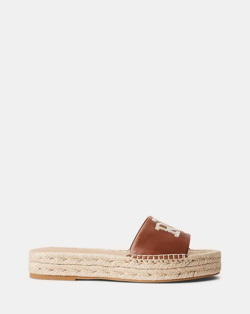 Zapatos Planos Ralph Lauren Polly Burnished Leather Mujer Azules | QUAIYTB-29 - vista 1